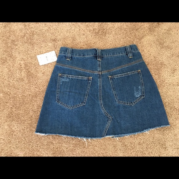 Free People Sidecar Denim Mini Skirt - Picture 6 of 7